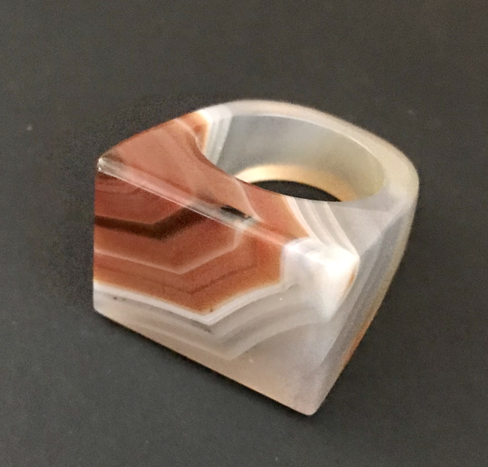 Streifen Karneol-Ring